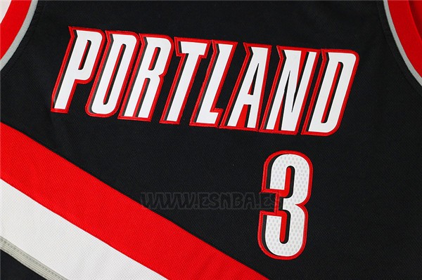 Camiseta Portland Trail Blazers C.J. McCollum #3 Negro